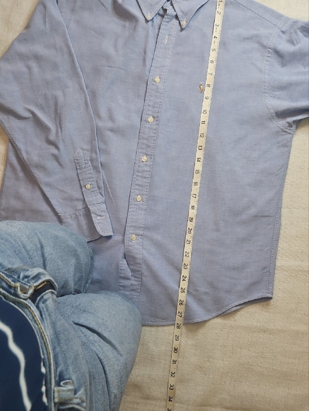 Double R Ralph by Ralph Lauren Light Blue Button-Down Oxford Shirt - Picture 9 of 9